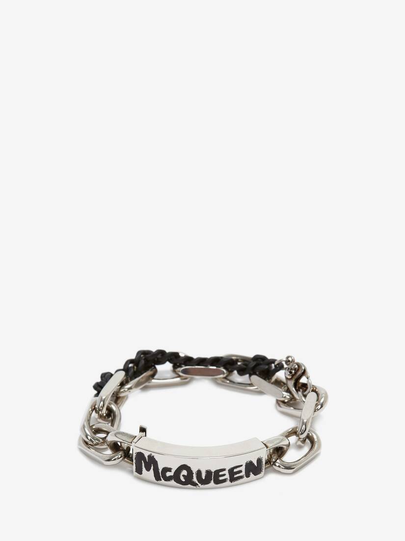 Pulsera Alexander McQueen Graffiti Hombre - Plateados - Mexico 495-MWZGNI